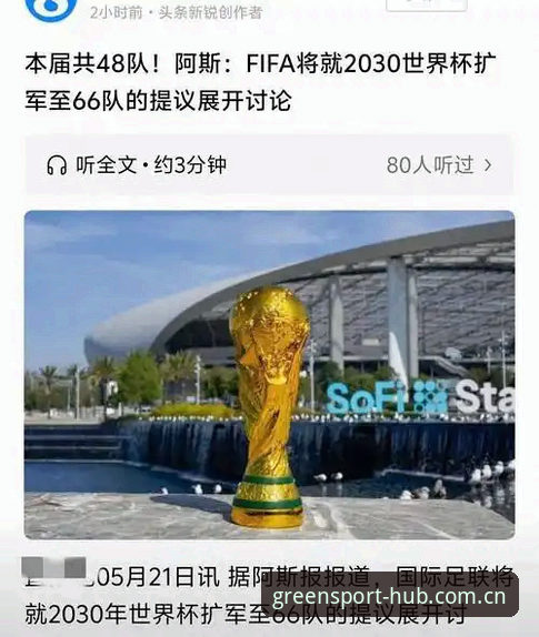 绿茵体育优惠券怎么领 2030年世界杯扩军至66队详解:中国男足重返舞台的绝佳机会